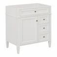 thumbnail image 3 of Dasun 30'' Bathroom Vanity without Top Sink, Modern Bathroom Storage Cabinet with 2 Drawers and a Tip-out Drawer (NOT INCLUDE BASIN), White, 3 of 5