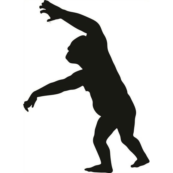 Custom Wall Decal Gorilla Zoo Animal - Kids Boys Bed Room - Picture Art - Peel & Stick Vinyl Wall Decal Sticker Size : 6 X 12 Inches