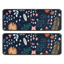 Kitchen Rugs Sets Of 2,Pioneer Flower Floral Print Pattern Anti Fatigue Kitchen Mat Rugs Non Slip Washable,Decorative Kitchen Floor Mats for Kitchen,Sink,Laundry,17"x47" 17"x47"