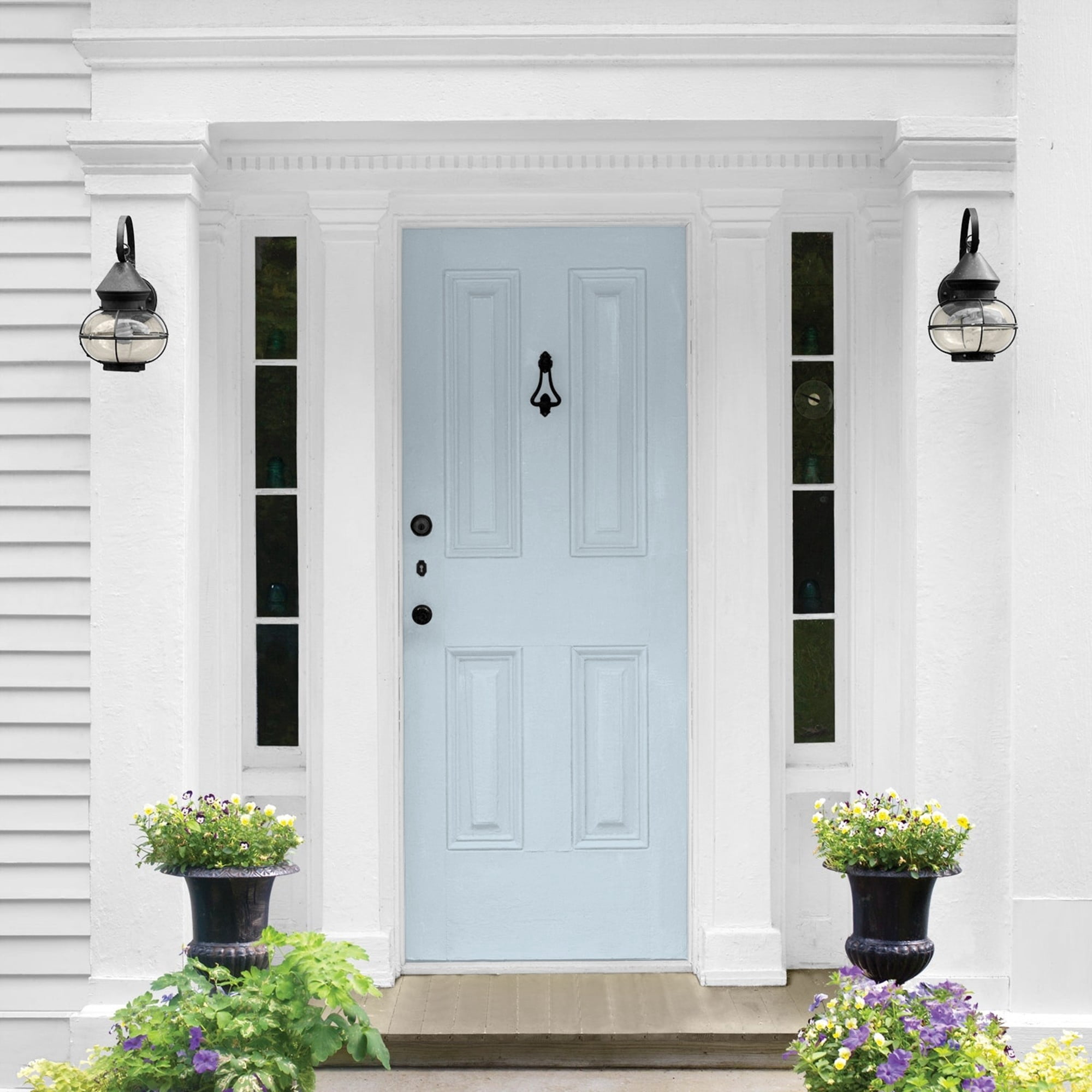 Glidden HEP Calm Sea / Blue Semi-Gloss Exterior Paint with Primer, 1 Quart