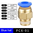 thumbnail image 4 of Scienceny 10 Pieces Home Portable Threaded Interface Pneumatic Connectors Release Reusable Pipe Hose Hardware Fast Connector Herramientas y ferretería PC6-01, 4 of 6