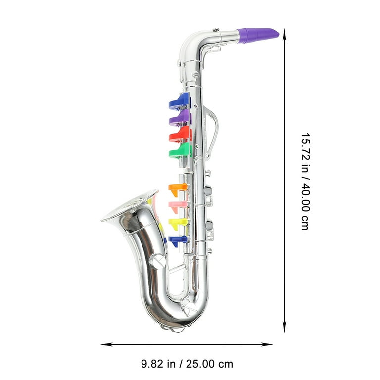 Bestonzon Kids Toy Saxophone Simulation Saxophone Toy Musical Instrument Toy for Toddler