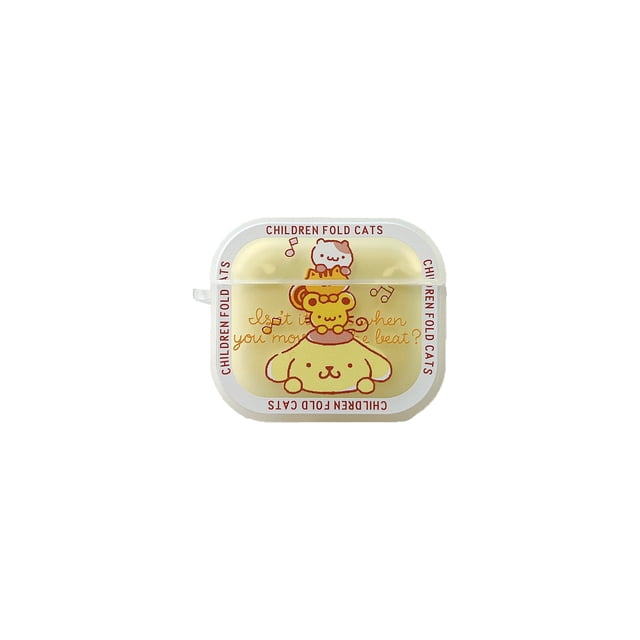 2024 Sanrio Hello Kitty PomPomPurin Case For Airpods 1/2 3 Pro Wireless Bluetooth Headset Cover Soft Protective Shell With Hook Women LXY