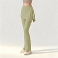 thumbnail image 4 of Comdrip Leggings with Skirt Women's Detachable Breathable Leggings with High Waist Stretchy Soft and Comfortable Skin Friendly Fitness Pants for Yoga and Sports Skirt with Leggings for Women Green M, 4 of 5