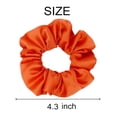 thumbnail image 3 of 6 count Satin Silk Scrunchies and Hair Accessories - Soft Satin Hair Ties, Fashion Hair Bands, Hair Bows, Ropes, Elastic Ponytail Holders for Women and Girls (4.3 inch, Orange), 3 of 6