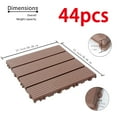 thumbnail image 4 of Plastic Interlocking Deck Tiles, 27/44 Pack 12"x12" Waterproof Outdoor Patio Tiles, All-Weather Interlocking Floor Tiles for Poolside, Balcony, Backyard, Easy to Install & Durable PP Material, 4 of 4