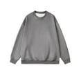 thumbnail image 2 of Men's Oversized-Fit Crewneck Sweatshirt Fleece Sweatshirt Cotton-Blend Pullover, Plus Size Crewneck Sweatshirt M-5XL, 2 of 4
