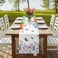 thumbnail image 4 of Table Runners 72 Inches Long Dress Scarves, Spring Floral Butterfly Farmhouse Kitchen/Dining Table Runner, Coffee Tablerunners, Farmhouse Flowers Botanical 18x72 Inch, 4 of 9