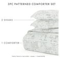 thumbnail image 4 of Noble Linens 3-Piece Light Gray Distressed Field Print Comforter Set, Full/Queen, 4 of 9