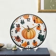 thumbnail image 4 of Yayeee Wall Clock Battery Operated 9.5" Silent Quartz Non-Ticking for Living Room Decor, Pumpkins Pattern, 4 of 8