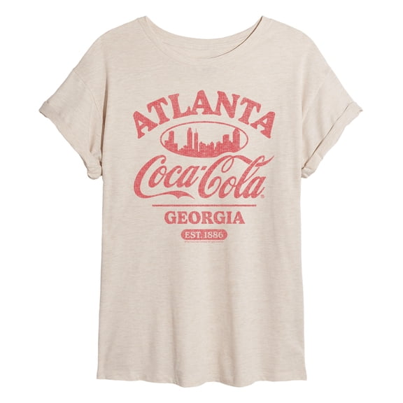 Coca-Cola - Atlanta - Juniors Oversized Graphic T-Shirt