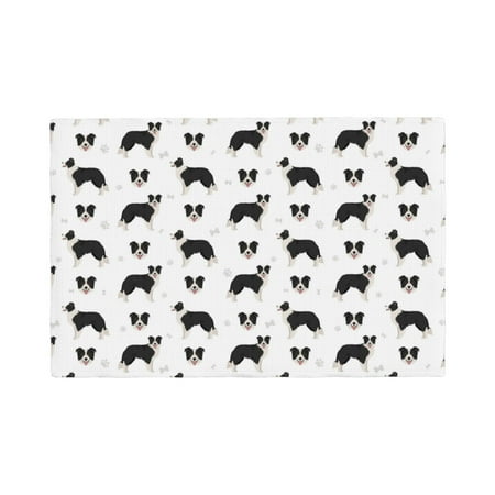 

Placemats Set of 4 Border Collie Dog Place mats for Dining Table Indoor/Outdoor Cute Heat Resistant Washable Table Mats(18 x 12 )