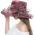 thumbnail image 6 of DondPO Wedding Hat Women's Vintage Floral Mesh Sun Hat Beach Sun Hat With Sun Women Church Hats Derby Hats Clearance！, 6 of 6