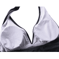 thumbnail image 4 of Hilor Halter Top Swimsuits for Women V Neck Bathing Suit Tops Shirred Tankini Top, 4 of 5