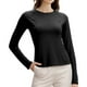 thumbnail image 2 of MHFRRA Camiseta de Yoga de Manga Larga Transpirable y Protectora para Mujer, Ideal para Correr y Hacer deporte. Negro, 2 of 6