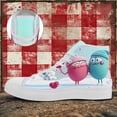 thumbnail image 2 of Coolcustomize Women's Cute Couple & Hug Me Design High-top Sneakers, Lace-Up Round Toe Casual Shoes, Fabric Upper&Rubber Sole, Cute Couple Characters Canvas Shoes for Valentine's Day & Casual Attire, 2 of 9