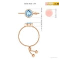 thumbnail image 4 of Angara Natural 0.72 Ct. Aquamarine Solitaire Ring in 14K Rose Gold for Women (Ring Size: 3), 4 of 9