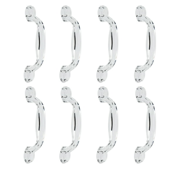 8 Pcs Drawer Pulls Versatile Knobs Dresser Acrylic Handle Furniture Button Handles for Drawers Arc Door