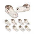 thumbnail image 1 of 10 Pcs Wardrobe Brackets Fixing,Clothes Tube Side Support Rail Nickel Plated for Clothes Rod in Closet (16MM)，Silver, 1 of 5