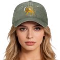 thumbnail image 2 of Lispipm Women and Men Summer Baseball Cap Washed Plain Adjustable Outdoor Sports Trucker Caps All Season Dad Hat Green, 2 of 6