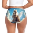 thumbnail image 3 of Womens Underwear Blue Sky Winged Cat Cuteness No Show Seamless Underwear for Women, Soft Stretch Women's Panties, Hipster Ladies Panties Bikini Underwear Briefs, 3 of 6