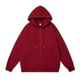 thumbnail image 3 of Mens Hoodies Soild Color Pullovers ,Zip Up Hoodie Casual Sweatshirt ,Long Sleeve Full Zip Hooded With Pocket Outerwear Clothes XXXL, 3 of 6