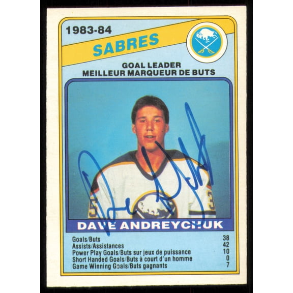 Dave Andreychuk Autographed 1984-85 O-Pee-Chee Card #353 Buffalo Sabres SKU #255075