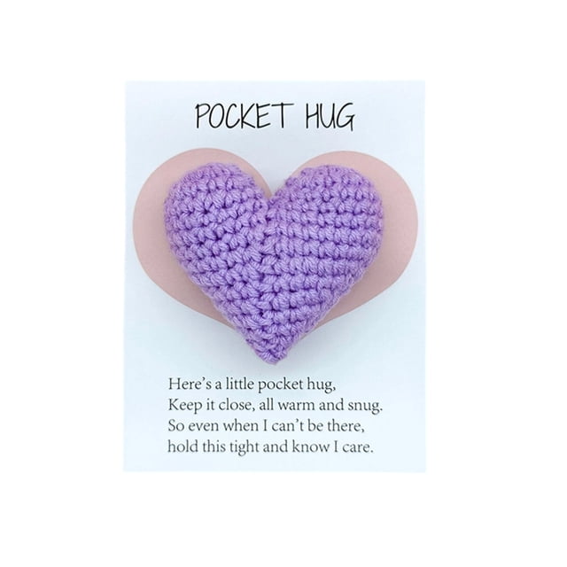 Purple Pocket Cards Small Item Decorations Encouragement Note Greeting Card With Message For Friend Family Coworker Gift 5.12X3.94 Inches