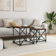 thumbnail image 2 of vidaXL Nesting Coffee Tables Accent Desk Furniture Set of 2 Engineered Wood, 2 of 11