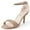 Light Taupe Vegan Suede, variant on J. Adams Dove Leopard Comfortable and Stylish Stiletto Heels for Women – Open Toe Sandals Ankle Strap Dress Shoes Heel