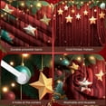 thumbnail image 4 of Red Curtain Christmas Banner Gold Stars Xmas Display Christmas Ornaments Pine Tree Holiday Backdrop for Christmas Party Holiday Decoration Xmas Event, 4 of 9