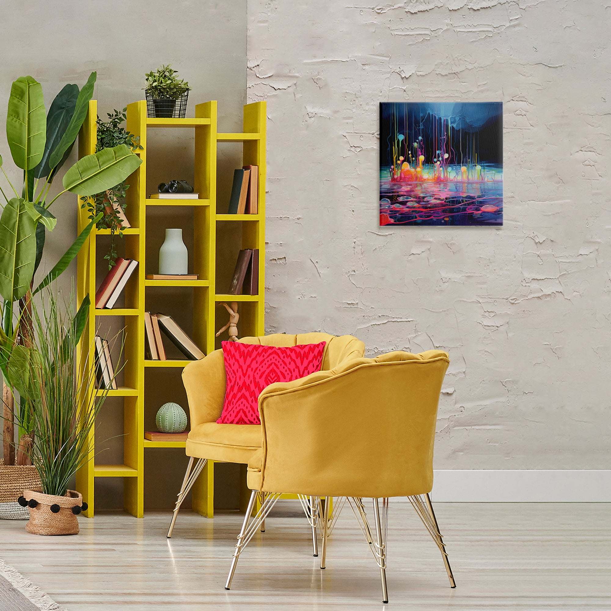 Stupell Industries Abstract Mystic Landscape Abstract Painting Wrapped Canvas Art Print Wall Art, 17 x 17