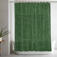 thumbnail image 5 of Shower Curtains for Bathroom-72"x72",Farm Dark Green Burlap Linen Waterproof Bath Curtain Grommet Shower Curtain Set with Hooks, 5 of 9