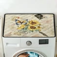 thumbnail image 5 of ZIATUBLES Dust Cover Pad for Washer Dryer Water Resistant Washing Machine Top Protector Mat for Laundry Room Home Multi Use Home Decor Accessories, 24 x 19.7 Inch, Sunflower Butterfly Postcard, 5 of 7