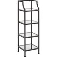 thumbnail image 1 of Crosley Furniture Aimee Short Glass Etagere, Oil Rubbed Bronze, 1 of 5