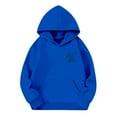 thumbnail image 6 of Toddler Girls Hoodies Sweatshirts Soft Pullover With Hood Casual School Outdoor Clothes Blue Size 3-4T, 6 of 7