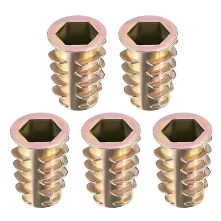

Threaded Insert Nuts Zinc Alloy Hex Socket M10 Internal Threads 23mm Length 5pcs