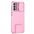 thumbnail image 3 of Dteck for Samsung Galaxy A03s Case with Slide Lens Cover Camera Protector, Slim Hybrid Shockproof Rugged Cover with Built-in Kickstand for Samsung A03s (US Version),Pink, 3 of 12