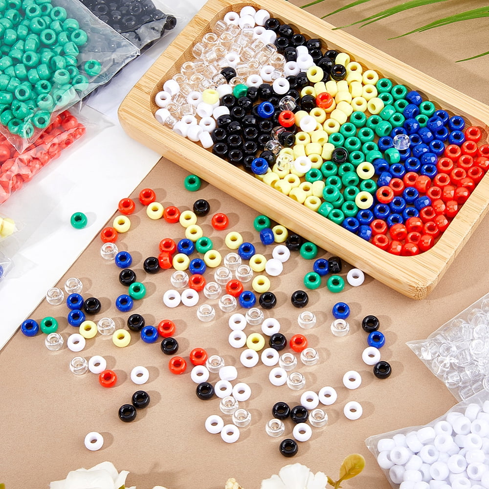 1540Pcs 9mm Beads Bracelet Making Kit Round Beads DIY Crafts for Jewelry Making Charms Bracelet Kit DIY Arts and Crafts Birthday Gifts Preppy