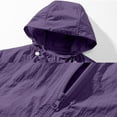 thumbnail image 5 of Zimjoy Men's Soft Shell Jacket Athletic Big and Tall UV Protection Full Zip Jackets Lightweight Hooded Windbreaker Jacket with Pocket Fishing Hiking Coat, Purple L, 5 of 5