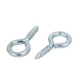 thumbnail image 2 of Uxcell Garden Round End Zinc Plated Iron Self Tapping Screw Eye Hook 0# 31pcs, 2 of 4