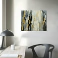 thumbnail image 3 of COMIO Abstract Paintings Canvas Wall Art: Large Abstract Gold Foil Textured Pictures Artwork Painted Paintings Glitter Canvas Prints Wall Art Set for Living Room Bedroom Bathroom Home, 3 of 4