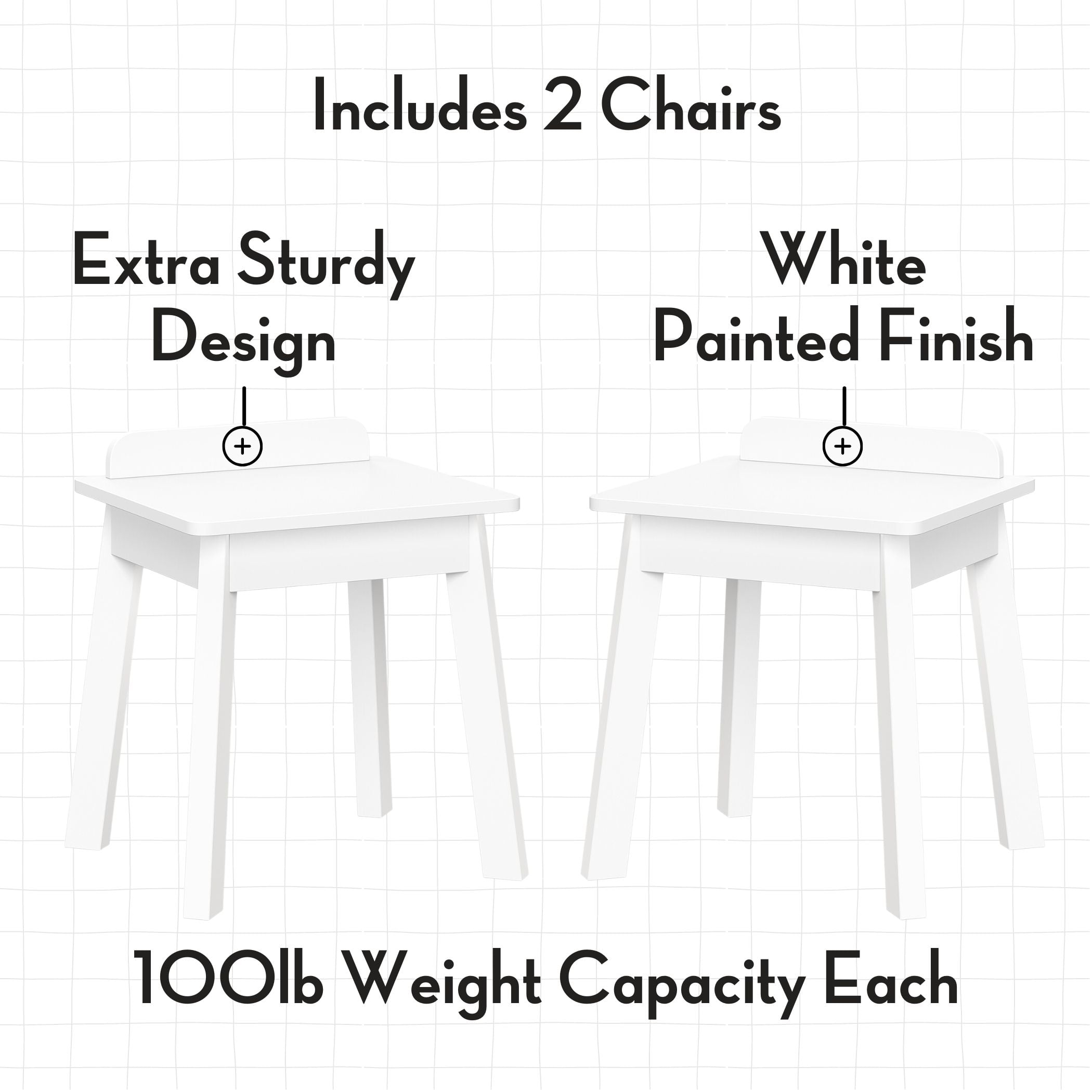 RiverRidge Kids Playroom Art Activity Table with 2 Cubbies, 2 Bookracks and 2 Chairs