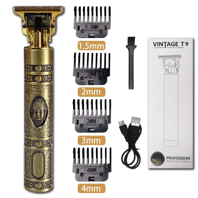 Cortadora de pelo T9, cortadora de pelo eléctrica, afeitadora inalámbrica, cortadora de pelo de 0mm para hombres, Máquina para cortar cabello de peluquero, máquina T recargable para cortar barba Tan Jianjun unisex