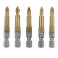 thumbnail image 6 of 5durable anti slip titanium coated hex shank PH2 electric screwdriver bits WfWA, 6 of 10