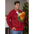 thumbnail image 3 of Adult Reindeer Head Ugly Christmas Sweater, 3 of 7