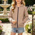 thumbnail image 5 of fatyb Fashion Hoodies for Boys Girls Full Zip up Sweatshirt Kids Comfortable Hooded Jacket with Pockets, 5 of 7