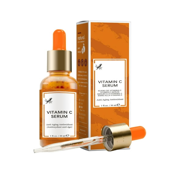 HHBEAUTY Vitamin C Face Serum - Skin Care for Dark Spots, Vitamin C Serum with Hyaluronic Acid, Ferulic Acid, & Vit E - Anti Aging and Skin Brightening, Pure Vit C Facial Care 30 ml