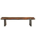 thumbnail image 5 of Pemberly Row 75" Live Edge Solid Wood Dining Bench in Dark Brown, 5 of 5
