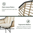 thumbnail image 4 of Grand Patio Outdoor Modern Bistro Set with Coffee Table, 3-Piece Wicker Furniture, Boho Style Chair Set with Cushions for Balcony, Porch, Garden, 4 of 6